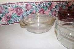 Glass Rubbermaid Food Containers, Pyrex Baking Dishes, and Anchor Glass Baking Dish