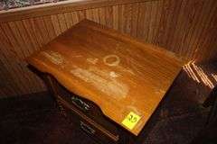 (2) 2-Drawer Night Stands and Single Drawer End Table