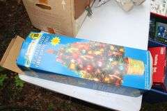 Nativity Set, Christmas Tree, 32 Inch Fiber Optic Tree, Ornaments, Lights, and Misc. Christmas Decorations