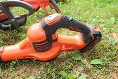 Black and Decker 20V Leaf Blower, Craftsman 18 In Bushwhacker, Black and Decker 18V Leaf Blower, Black and Decker Lawn Edger, Craftsman Gas Powered Lawn Edger, and Weed Eater Gas Powered Leaf Blower