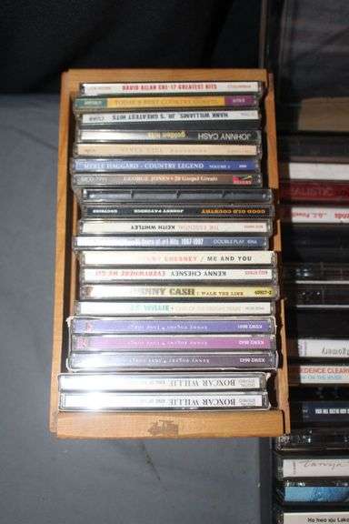 CDs, Cassettes, Cassette Boxes, and CD Organizer