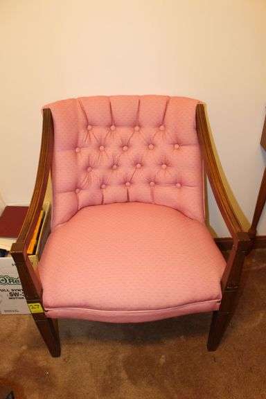 Pink Cushioned Arm Chair image