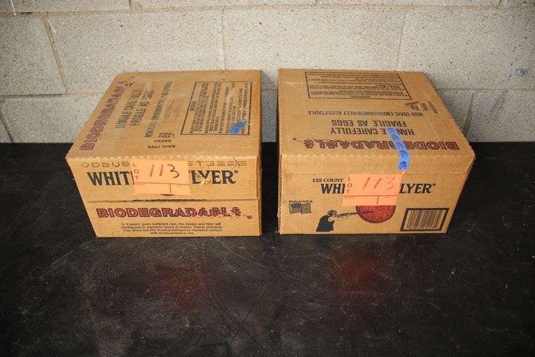 (2) Boxes White Flyer Biodegradable Clay Pigeons image
