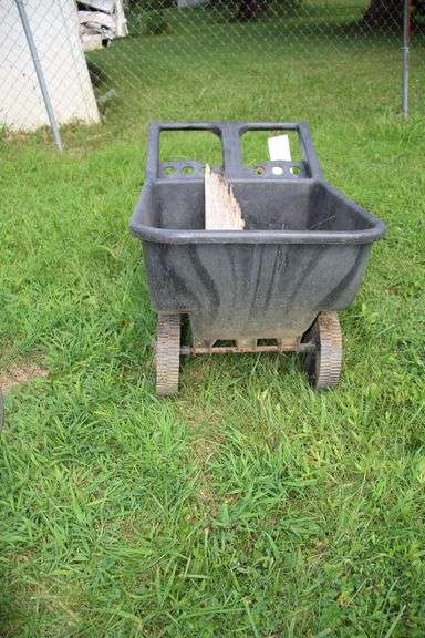 Cyclone 2 Wheel Lawn Cart and Murray 22 Inch Push Mower for Parts