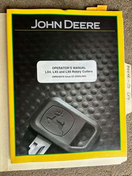 John Deere LX4, LX5 and LX6 Rotary Cutters Operator's Manual image