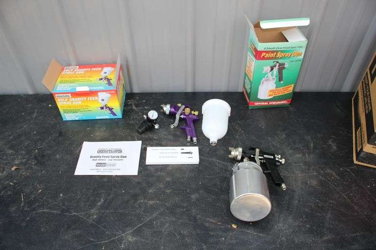 Central Pneumatic Paint Spray Gun and HVLP Gravity Feed Spray Gun image