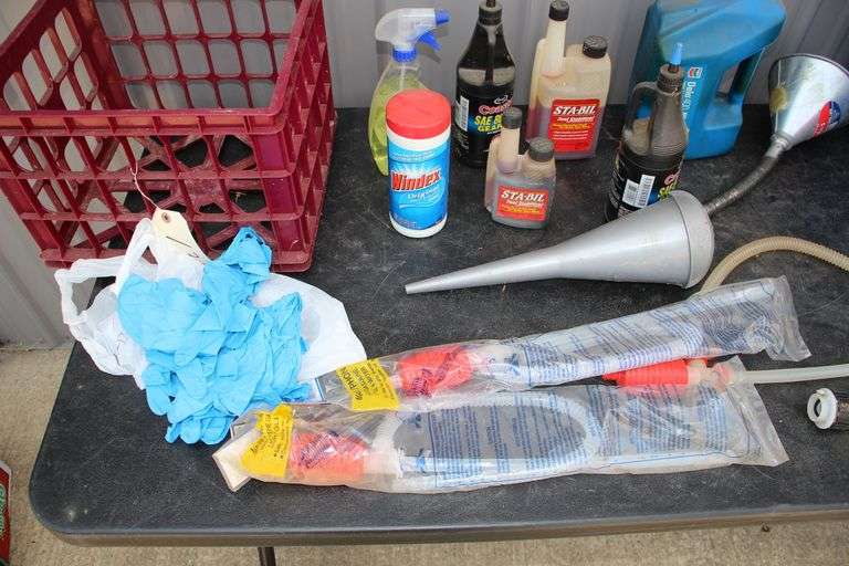 Lubricants, Funnels, Syphon Hoses, Anti Freeze Testers, and Jug