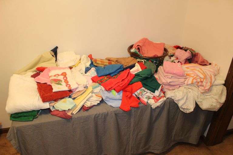 Wash Cloths, Towels, Table Sheets, Bed Sheets, and Misc. image