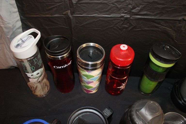 Magic Bullet Mixer, Magic Bullet Mixer Cups, Sheffield Decorative Plates, Coffee Mugs, Spatulas, Tongs, Plastic Cups, Ice Tray, and Misc.
