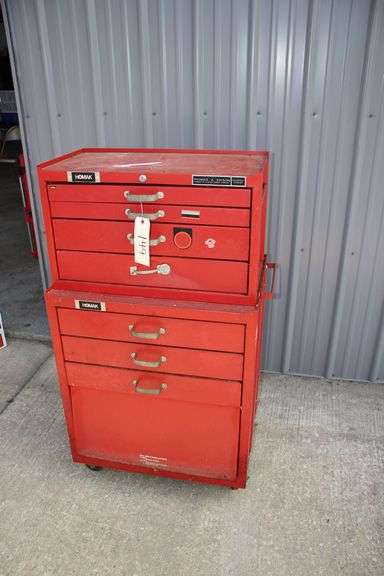 Homak 2-Drawer Metal Roll Around Tool Box image