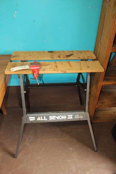 Folding All Bench 2 Work Table with 2.5 in Jaw Bench Vise