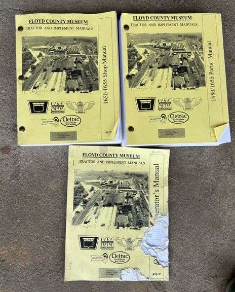 Floyd County Museum: Oliver 1650 1655 Operator's, Shop and Parts Manuals image