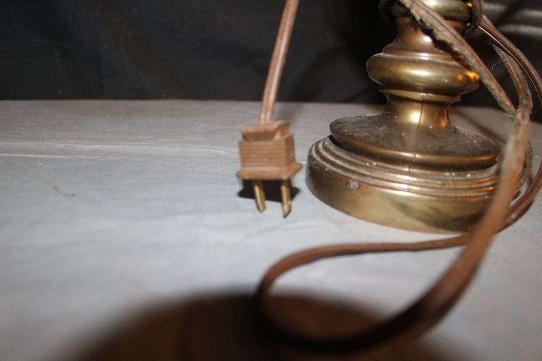 Oil Lamp with Globe and (2) Electric Lamps with Shades