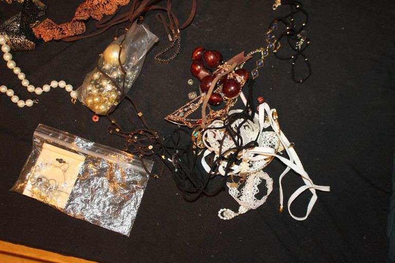 Chains, Necklaces, Bracelets, Earrings, Ring, and Misc. Costume Jewelry