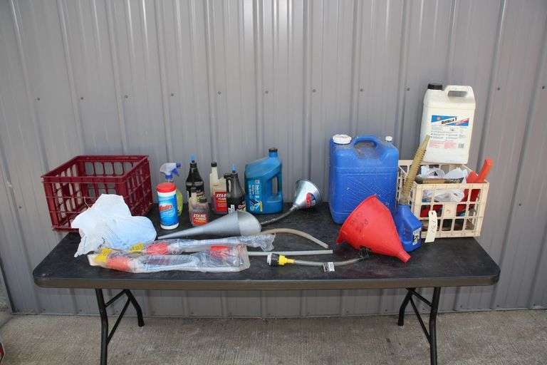 Lubricants, Funnels, Syphon Hoses, Anti Freeze Testers, and Jug image