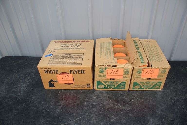 White Flyer Clay Pigeons and (2) Boxes of Remington Clay Pigeons image