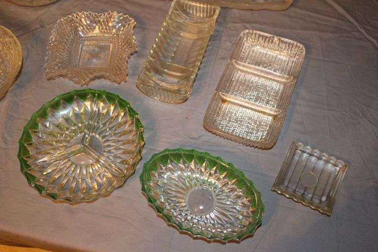 Glass Egg Plate, Glass Bowls, Glass Serving Trays, Candy Dishes, and Egg Plate