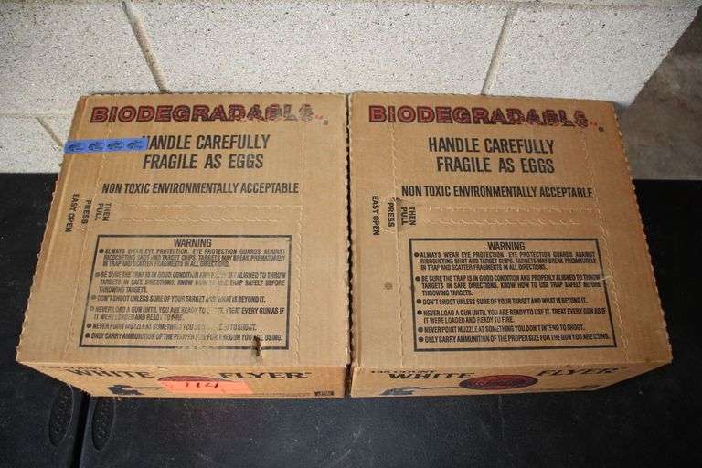 (2) Boxes White Flyer Biodegradable Clay Pigeons
