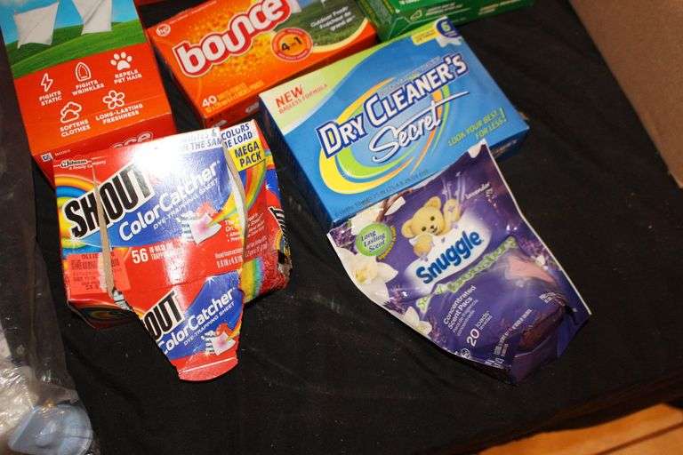 Laundry Detergent, Febreeze, Cleaning Supplies, Dryer Sheets, and Misc.
