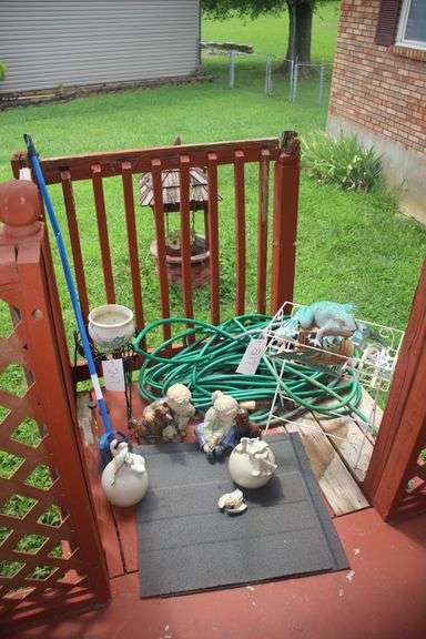 Water Hose, Flower Bed Stand, Plant Stand Yard Figurines, and Misc. image