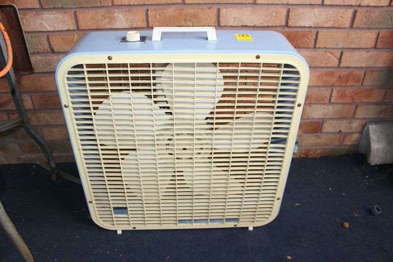 Robbins and Myers Fan and Metal Table on Wheels