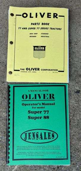 Oliver Super 77 and Supper 88 Operator's Manual & Oliver 77 and Super 77 Parts Book image