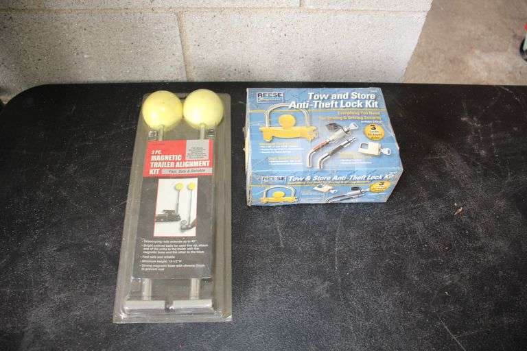 2-Piece Magnetic Trailer Alignment Kit, Reese Tow, and Store Anti Theft Lock Kit image