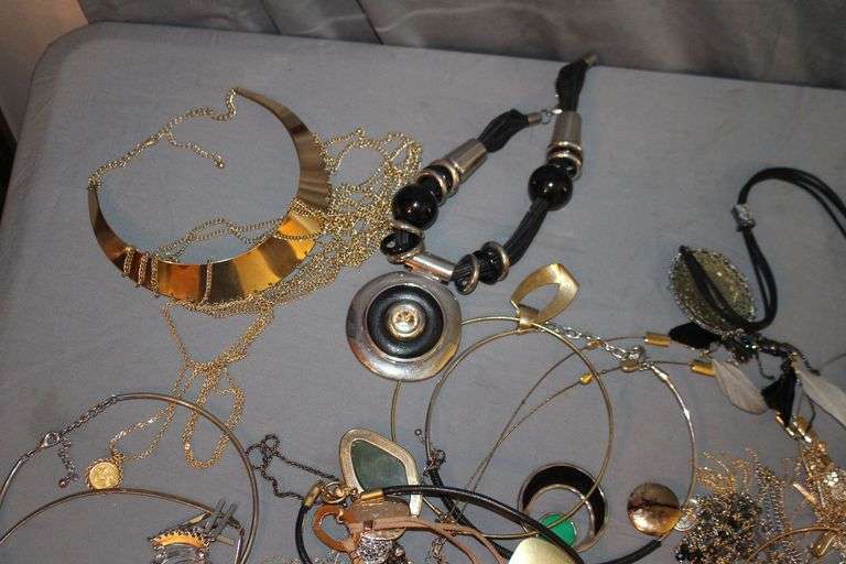 Gorget Necklaces, Necklaces, Bracelets, Bolo Tie, Shirt Pins, and Misc. Costume Jewelry