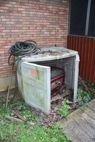 Powermate 12 HP Generator, Deck Box, and Water Hose image