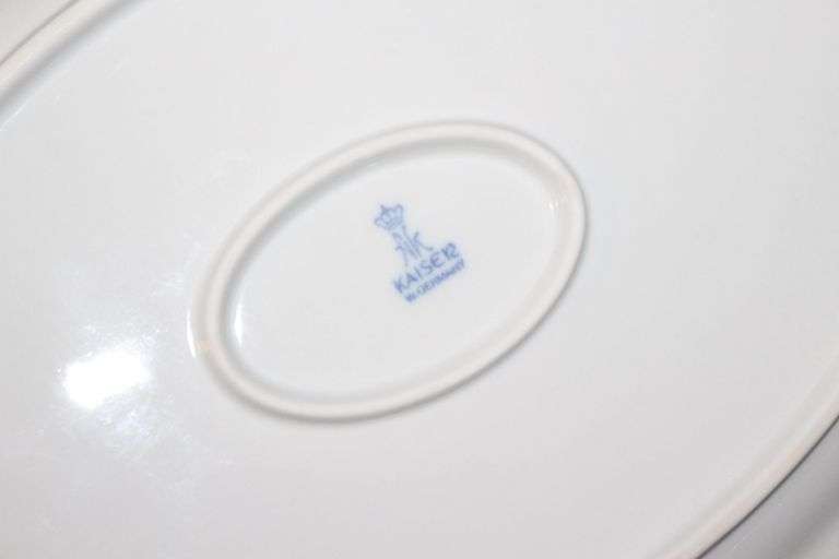 Kaiser Teapots, Serving Plates, Plates, Bowls, Saucers, Cups, Soup Tureens, Sugar Canister, and Gravy Boat