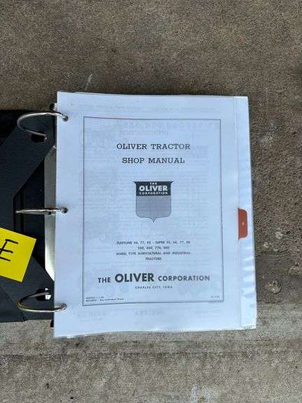 Oliver Tractor Shop Manual, FleetTine 66-77-88-Super 55-66-77-88-660-770-880, Wheeltype Agricultural and Industrial Tractors image