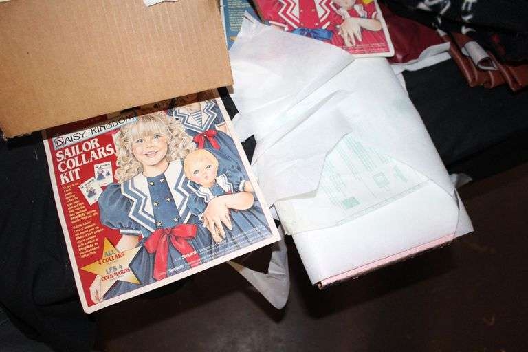 Pattern Cutting Boards, Sewing Pad, Thread, Fabric, Blanket Pieces, White Sew Quick, Crafting Supplies, and Misc.
