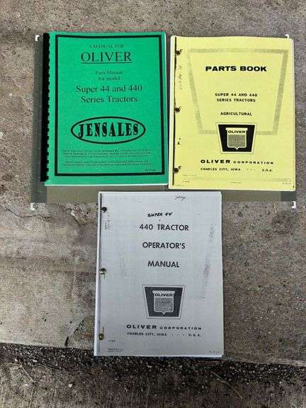 Oliver Super 44-440 Series Parts Manuals and Parts Book image