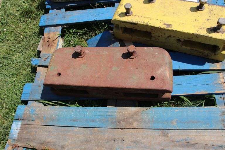 (3) Oliver Front End Tractor Weight Racks