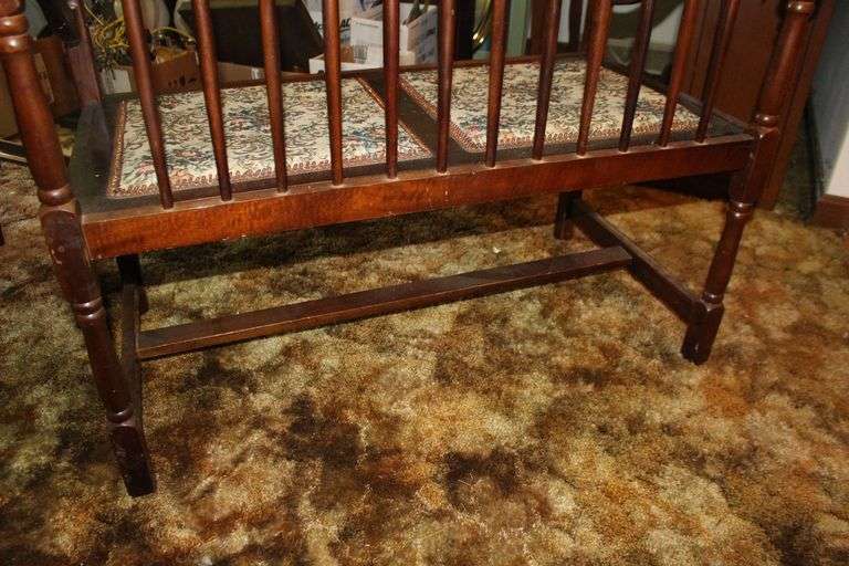 (2) Cushion Spindle Back Bench