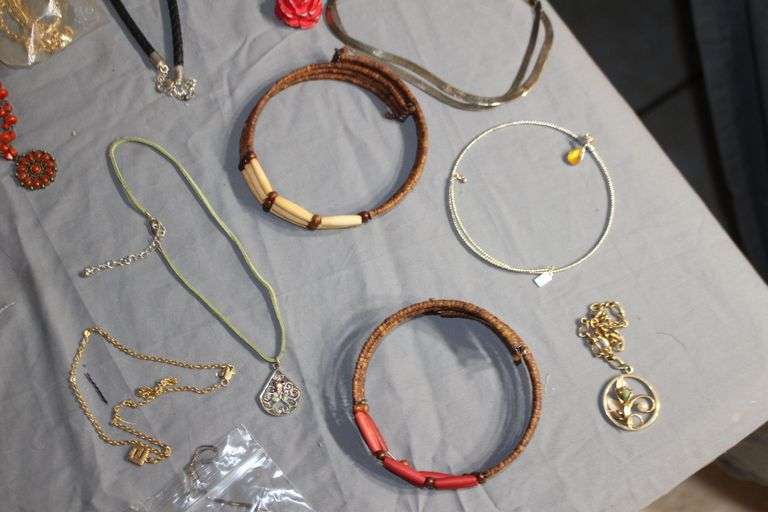 Sterling Silver Necklaces, Necklaces, Bracelets, Wrist Watch, Shirt Pins, Earrings, Misc. Costume Jewelry