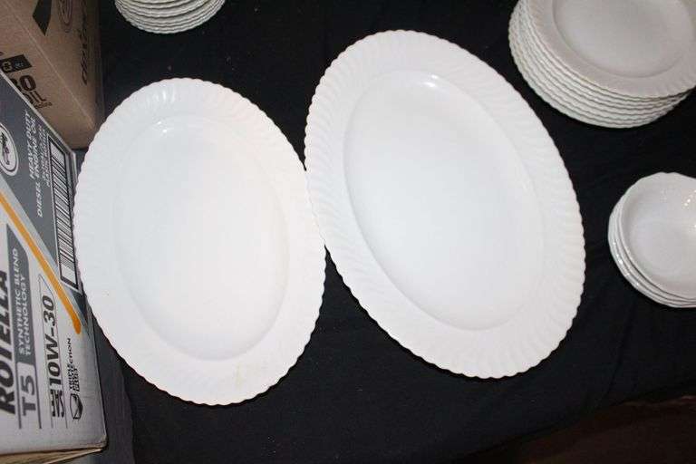 Kaiser Teapots, Serving Plates, Plates, Bowls, Saucers, Cups, Soup Tureens, Sugar Canister, and Gravy Boat