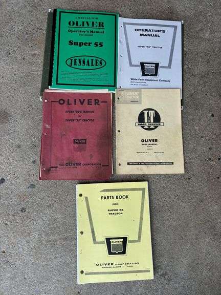 Oliver Super 55 Operator's Manuals, Shop Manual and Parts Book image