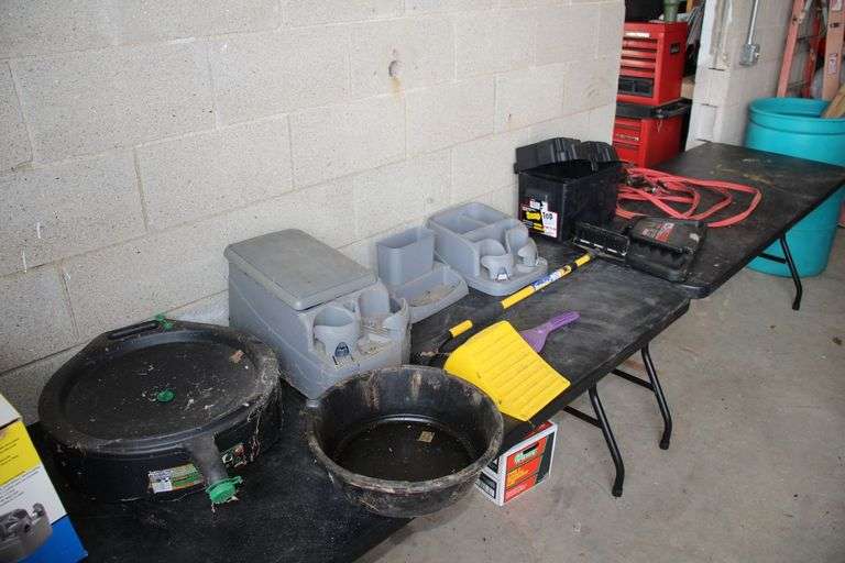 Truck/Van Consoles, 5 Piece Wrench Set, Jumper Cables, Battery Box, Oil Pans, and Chock image