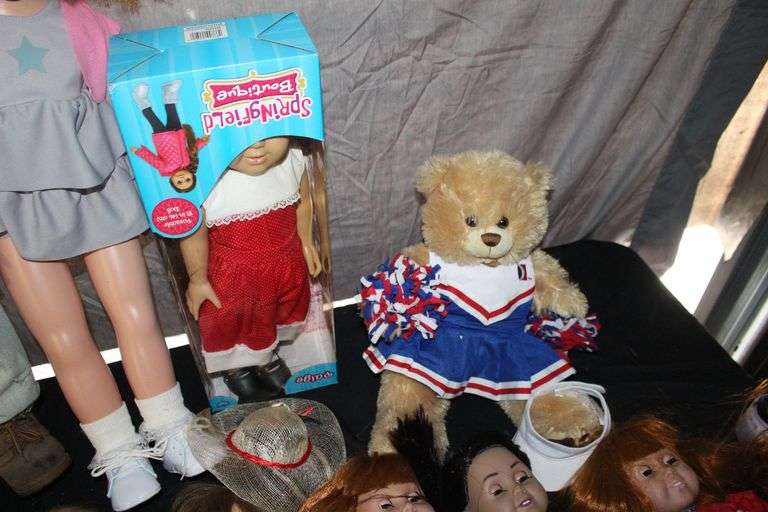 Springfield Boutique Dolls, Marigold Market Doll Shop Dolls, BU-Tiful Doll in Box, Stuffed Dolls, and Misc. Dolls