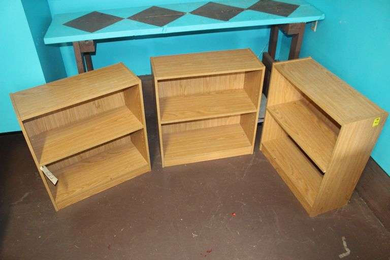 (3) 2 Section Book Shelves image