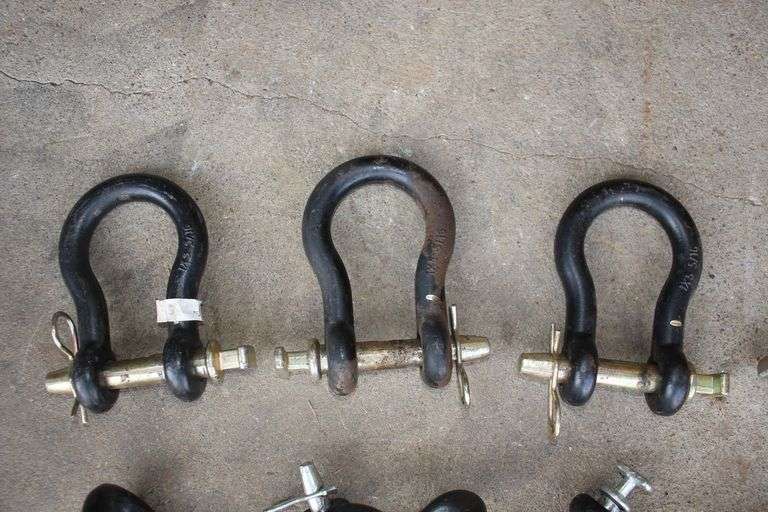 (3) 1 x 5 5/16 Clevises, (4) Twisted Clevises, 15/16 x 4 5/8 Clevis, and 7/8 x 3 1/4 Clevis