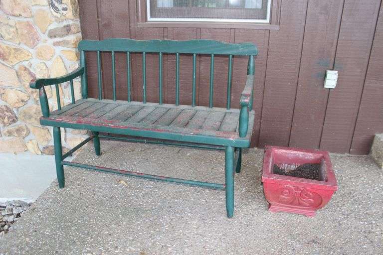 Bench and Concrete Planter image