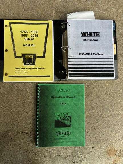 Oliver 1755-1855-1955-2255 Shop Manual, White 2255 Operator's Manual and Oliver 2255 Operator's Manual image