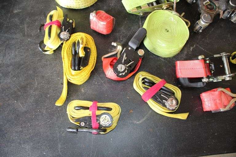 Misc. Ratchet Straps and 3-Wheel Dolly Casters