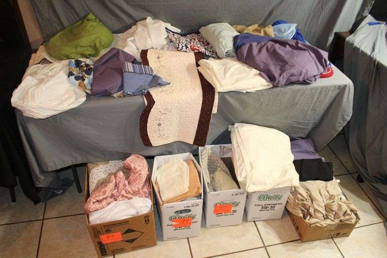 Pillow Covers, Bed Spreads, Sheets, Shower Mats, and Misc. image