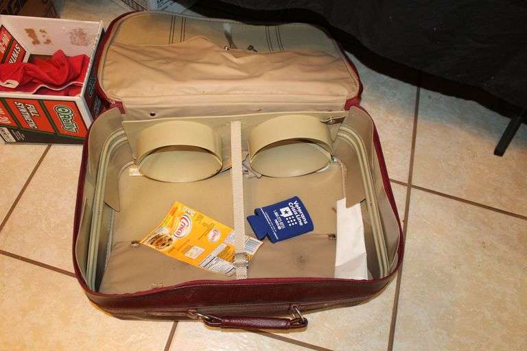 Po-Ke-No Game, How to Play Books, Family Feud Game, Bowling Balls, Suitcase, Playing Cards, Football, Desk Lamp, and Misc.