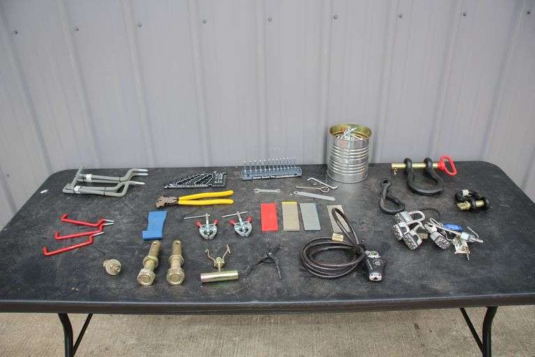 Ladder Hooks, Pullers, Fence Pliers, Locks, C-Clamps, Tractor Pens, Clevis, and Misc. image