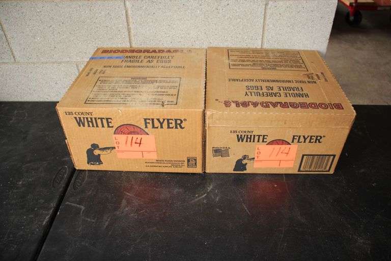 (2) Boxes White Flyer Biodegradable Clay Pigeons image