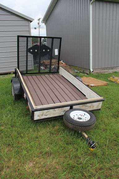 6 Ft. 2 Wheel Utility Trailer with Drop Down Gate image